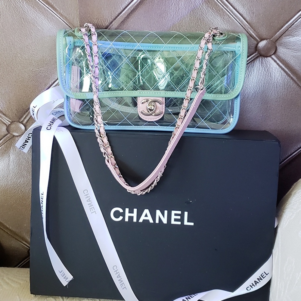 Chanel 2018 Spring Summer Clear PVC Pastel Bag